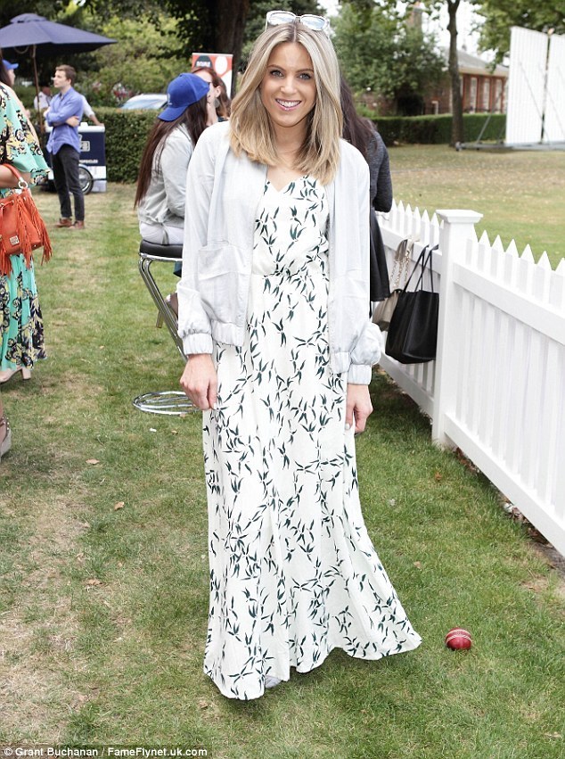 Cricket, Olivia Cox, Raffles, Bodo's, maxidress, daily mail